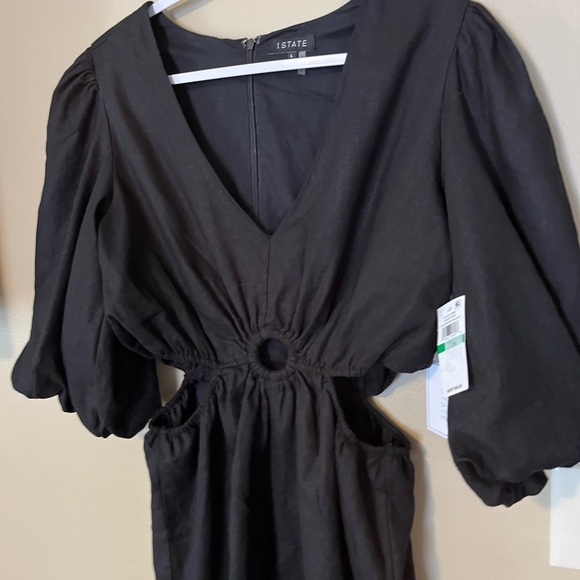 1. STATE Cut Out Linen Blend Romper NEW - Picture 3 of 10